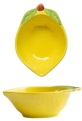 Dessertschalen, hitzebeständige Keramik-Zitronenschale, einfaches sauberes Fruchtgeschirr Keramikschale, Snackschalen, Obst, Kleinigkeit, Zitrone