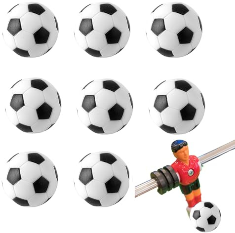 8 Stück Tischkicker Bälle 32mm, Robuste Kunststoff Ersatzkugeln Für Kickertisch Und Tischfussball Kinder, Leise Langlebig Für Spiel Training Und Multifunktionstisch