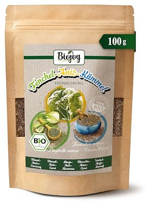 Biojoy Ekologiskt löst te med fänkål, anis och kummin, hela frön, 100 g | Blandning av fänkåls, anis och kumminfrön