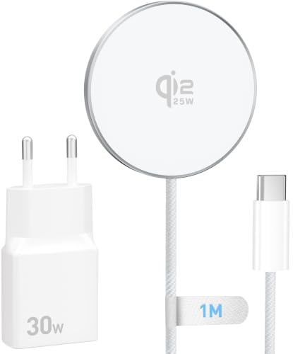 25W Wireless Charger für Mag-Safe mit 30W USB C Ladegerät für iPhone 17 16 | für iPhone 15 14 13 12 Pro Max Plus Air, Netzteil Qi 2 Induktive Ladestation Schnelles Kabelloses 1M Mag-Safe-kompatibel