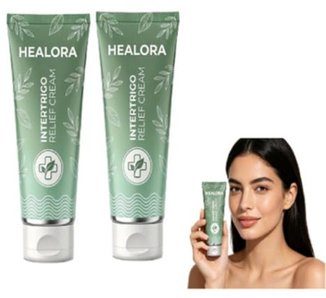 Healora Intertrigo Relief Cream Para Rozaduras Y Pliegues – Alivio Para Axilas,Muslos Y Bajo El Pecho (2 Pcs)