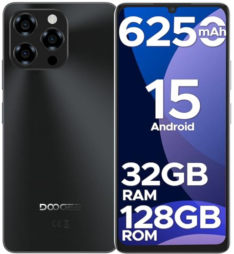 DOOGEESmart Note 58 Mobile Phones Android 16 Smartphone, 6.75 HD+ 90Hz Display, 6250mAh Android Phones, 32GB(8GB RAM)+128GB+2TB SIM Free Mobile Phone, Face ID, Widevine L1, 5G WiFi/Dual SIM/NFC/OTG