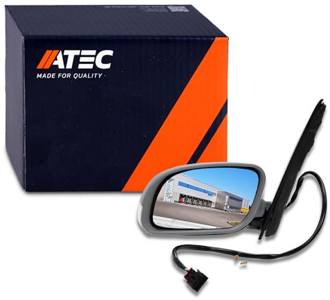 ATEC Germany 1x Elektrischer Außenspiegel links beheizbar mit Blinklicht | Kompatibel mit: VW TOURAN