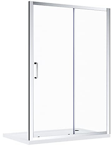 ELEGANT 1200mm Sliding Shower Door Modern Bathroom 8mm Easy Clean Glass Shower Enclosure Cubicle Door