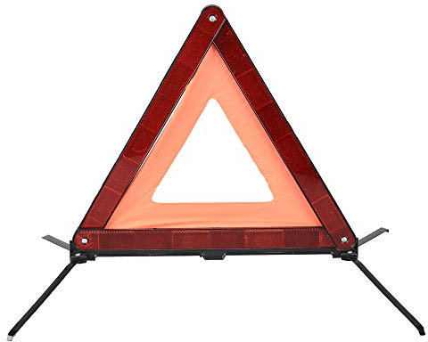 AYKRM Triangles de signalisation Triangle d'avertissement d'urgence, Norme européenne (Rouge1, 43CM)