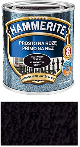 Vernice protettiva per metallo Hammerite, antiruggine, 2,5 l, effetto martellato, Nero
