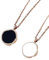 TOFBS Four-Leaf Clover Jewellery Set for Women Girls 18K Rose Gold Plated Stainless Steel Double-sided White Black Four-Leaf Clover Pendant Necklace Stud Earrings Bracelet Jewellery Set (White)