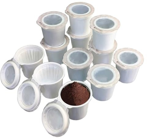 240 iFillCup Fillable K Cups - Ultrafine Filter for Sediment-Free Brew, Universal K Cup Brewer Compatibility, DeepBrew Filter Holds 50% More Coffee for Insanely Rich Brews (White)