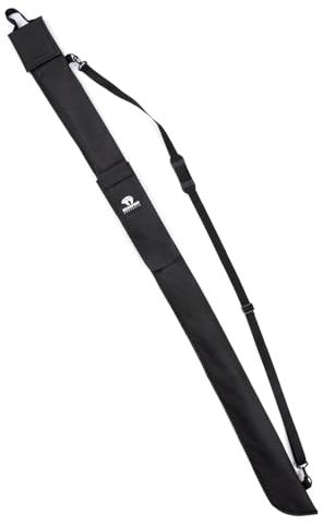 BEARPAW PRODUCTS Bogenhülle Longbow Deluxe - Schutztasche für Bogen mit Trageriemen Bogenschießen Bogenschutz Bogenhülle aus wasserabweisenden Nylon Schwarz Bogentasche Zubehör für Bogensport