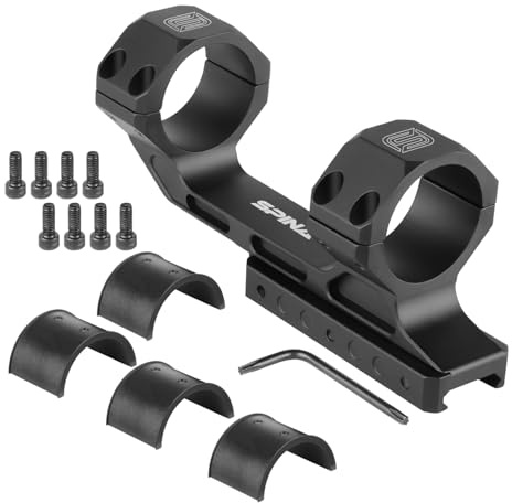 SPINA OPTICS Montures de lunette de visée en porte-à-faux pour fusil à double anneau léger monobloc, tube de 34 mm/30 mm, haute précision antichoc pour rail Picatinny
