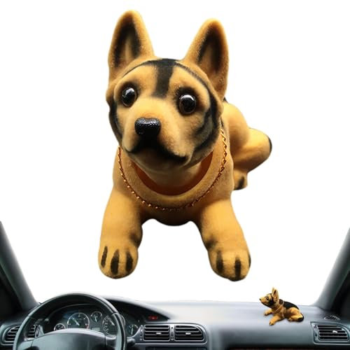 Armaturenbrett-Hunde, Wackelkopf-Auto-Ornamente, schüttelnder Kopf, Sammelfiguren, niedliche Auto-Dekoration, Harz-Armaturenbrett-Ornament, Auto-Innenzubehör