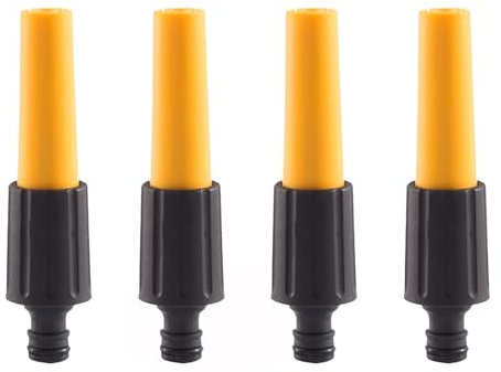 Lot de 4 buses de tuyau, embouts de tuyau d'arrosage et tête de pulvérisation réglable pour régler le débit d'eau pour arroser les plantes, le lavage de voiture, la douche, les animaux domestiques
