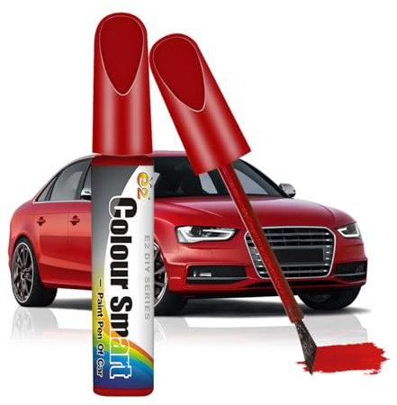 Adunsiaoto 1Stück/12ml Lackstift, Auto Kratzer Reparatur Stift, Lackstifte für Auto Kratzer, Universal Lackreparaturstift, Lack Reparatur für Gegen Kratzer, Steinschläge, Moto, Alufelgen (Rot)