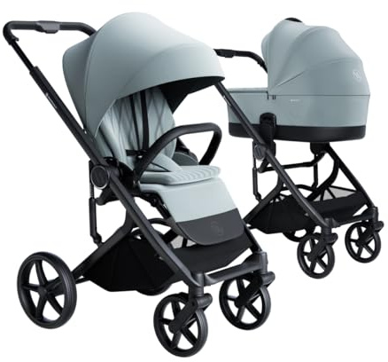Avionaut Sirius Kombikinderwagen 2-in-1 – mit Babywanne & drehbarem Sportsitz, ab Geburt, große Räder, verstellbare Rückenlehne, gute Luftzirkulation, Stoßdämpfer, modernes Design