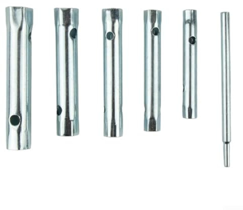 Jeu de 6 clés à Douille tubulaires métriques 8-17 mm, kit de clés à Douille Doubles, clé à Filtre Creuse pour réparation Automobile