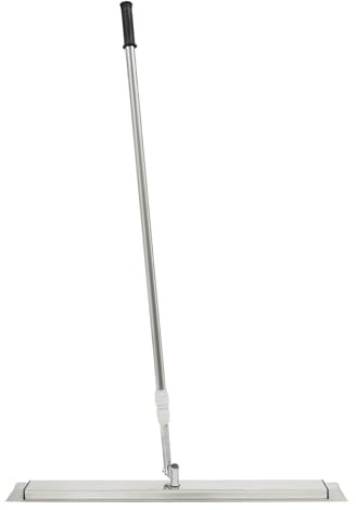Bull Float Concrete Trowel, Stainless Steel Concrete Bull Float Kit Cement Surface Construction Finishing Tool with Shoes, Telescopic Pole 1.2-2m, for Industrial Cement Surface Smoothing, 80x10cm