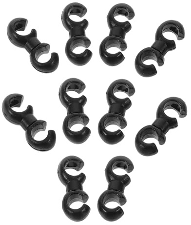 Sosoport 10PCS Bike Cable Clips S-hook Brake Cable Buckle Bicycle Wire Fixing Holder for Brake Shift and Oil Pipes for Mountain and Road Bikes Plastic Cycle Accessories
