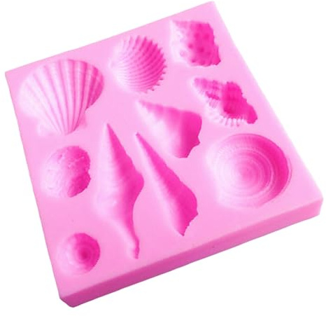 TERNCOEW Stampo professionale in silicone a forma di conchiglia per decorare torte e cioccolatini, design antiaderente, facile da pulire