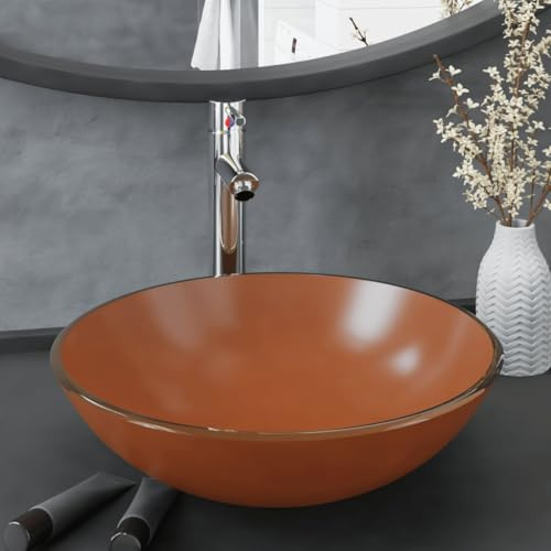 Lavabo Camping Car,Lavabo de bain avec robinet et drain à poussoir Verre trempé,Meuble Lave Main Wc pour Cuisine, Wc d'invités