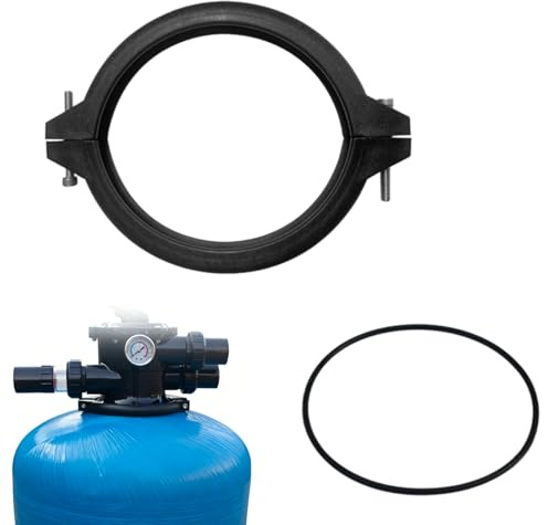 Spannring Poolpumpe, Sandfilter Klemmring, Filterspannring Mehrwegeventil, Rückspülventil Spannring, Ersatzteile für Sandfilteranlage Sandfilterpumpe Filterkessel, Pool Sandfilterersatzteile