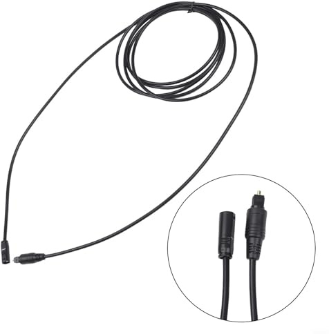 Cavo di prolunga audio digitale in fibra ottica a femmina, per soundbar TV per PS4 per XBOX, ottico flessibile per cavo TOSLINK con custodia rimovibile, nero (3 metri)