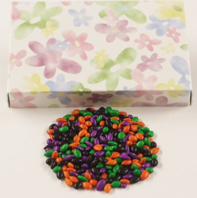 Scott's Cakes Halloween Mix Chocolate Covered Sunflower Seeds in a 1 Pound Daisy Box