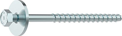 HECO MM Sechskantkopf Multi-Monti Schwellenanker mit Scheibe, 12 x 240 mm, 25 Stück, verzinkt, 41172