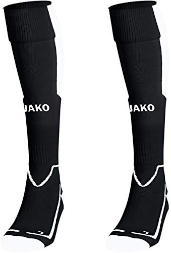JAKO Unisex Stutzenstrumpf Lazio, Schwarz/Weiß, 43-46