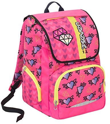Seven Zaino Scuola Seven, Shifty Girl, Rosa, Innovativo Sistema Di Regolazione Spallacci in a ltezza, 29 Lt, Elementari e Medie Inserti Rifrangenti