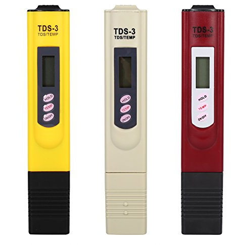 Raguso Wasser TDS Messgerät TDS Meter 0 9990 PPM Temp für Trinkwasser zu Hause(White)