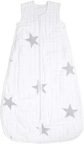 aden + anais™ Schlafsack für die Übergangszeit, 4 Lagen aus 100% Baumwoll-Musselin, tragbare Decke für Mädchen & Jungen, atmungsaktiver Schlafsack für Babys, 1,5 TOG, 0-6 Monate, Twinkle