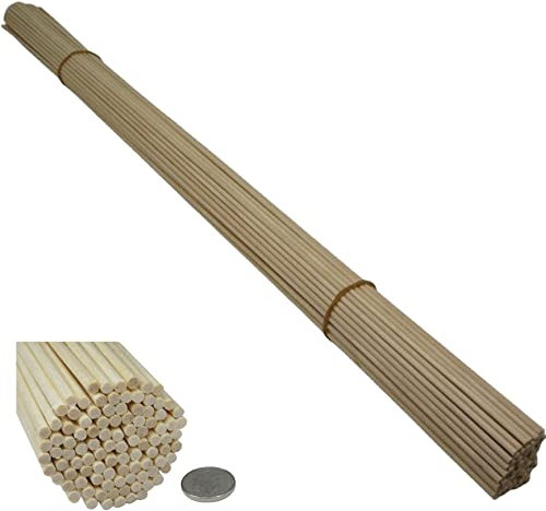 Tasselli in legno massiccio da 4 mm, 60 cm di lunghezza, confezione 100 pezzi