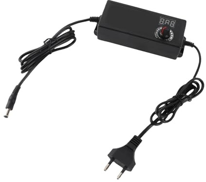 Adaptador de fuente de alimentación Entrada AC 110-240V Salida 3‑24v3A 72W DC Adaptador de regulador de potencia(EU plug)