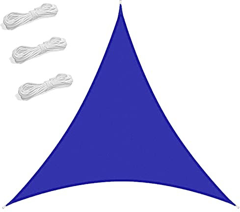 DKLE 2x2x2 m Tenda Parasole Esterno Balcone, Tenda da Vela Parasole Impermeabile, Vela Ombreggiante Triangolare con Kit di Montaggio, per Giardino Patio Campeggio Piscine