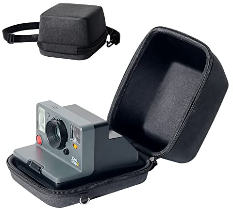 MUZIRI KINOKOO One Step 2 Housse Hard EVA Cloth Bag - Compatible avec Polaroid One Step 2 /Now/One Step + Plus/Now + Plus Étui de Protection pour Appareil Photo - avec bandoulière - Gris