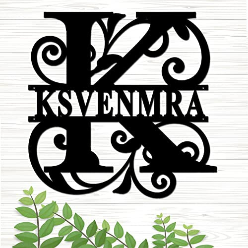 Personalisiert Türschild Monogramm Namensschild Haustür Alphabet dekoratives Schild Custom Monogram Nachname Initial Custom Monogramm Hochzeitsgeschenk Wanddekoration Geschenk Namensschild Haustür