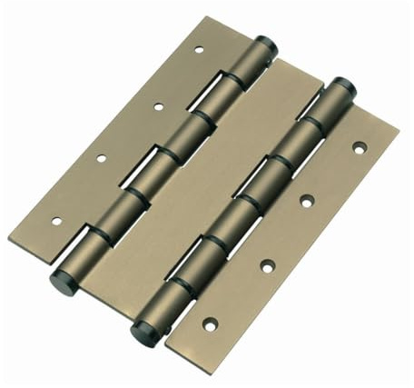 Bisagra muelle vaivén doble acción con resorte con fuerza regulable medidas 180mm de alto peso máximo por bisagra 20kg permite empujar la puerta en ambas direcciones (BRONCE)