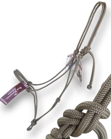 Double Diamond Halter Company Buck Brannaman Horse Halter Solid Colors 6mm | Buck Brannaman Series (Tan)