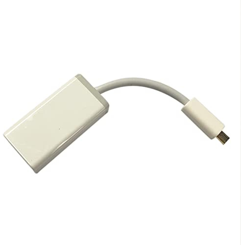 Zahara NC.23811.008 140100QE0PB Micro HDMI auf VGA Adapter Konvertierungskabel weiß für Acer Aspire S7 ICONIA G2X3n57