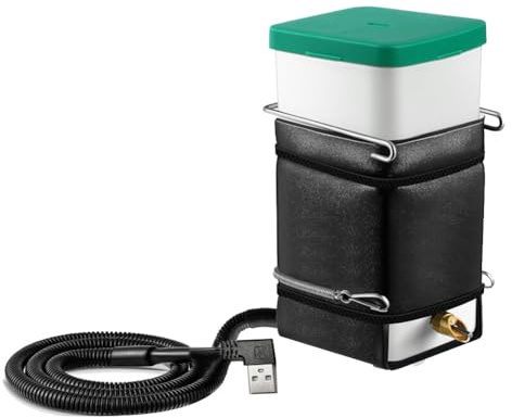 Simpls Beheizte Kaninchen-Wasserflasche, 32 Unzen, Tropffreie Wasserflasche für Kaninchen, Meerschweinchen, Frettchen, Vögel, Nymphensittiche