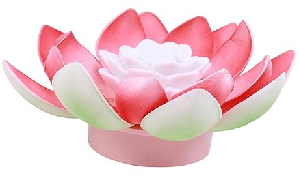 BESTonZON Lotus-schwimmkerzen Lichter Für Pool Solar-poolblumen Dekorative Außenleuchten Schwimmende Laternen Pool-solarblumen Lotuslicht Led Sonnenlicht Draussen Rot Halloween Wasserwachs