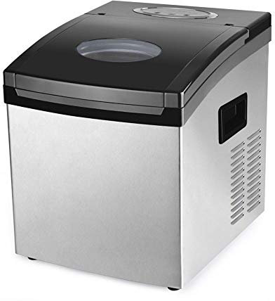 Macchina per il ghiaccio da banco, macchina per cubetti di ghiaccio portatile, produce 55 libbre di ghiaccio in 24 ore, cubetti di ghiaccio pronti in 15 minuti, macchina per la produzione di ghiaccio