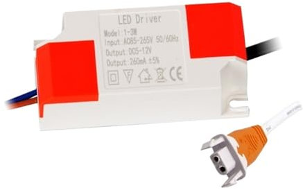 BSAXITHZB Raddrizzatore LED 3W Downlight Driver Alimentatore trasformatore di Corrente costante 12W-18W faretto da Incasso a Binario for plafoniera (Color : 1-3W Big Pin Male Plug)