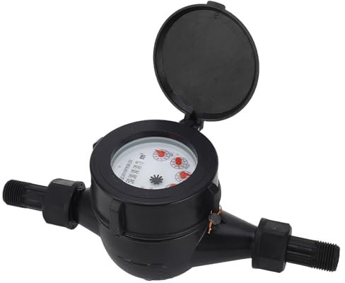 Wasserzähler DN15, Trockenwasserzähler, für den Innen- und Außenbereich, Kubikmeter, Komplett aus Kunststoffgehäuse, 2,5 M³/h, für den Heimgebrauch in Fabrik, Schule, Garten