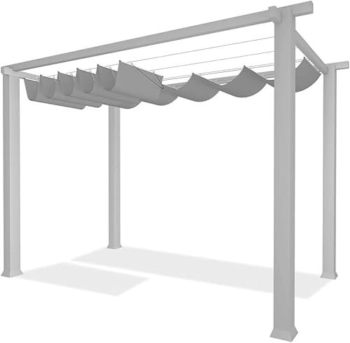 TsoLAY Wellenförmige Markise Nach unten verschiebbare, gewellte Markisen, Pergola-Sonnenblenden können individuell angepasst werden, die oben genannten Preise gelten for 1 Quadratmeter. Pergola Sonnen
