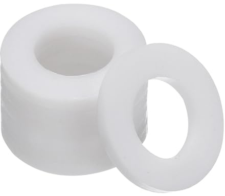 PATIKIL Flache Unterlegscheiben, 50 Stück 18mm Außendurchmesser 10mm Innendurchmesser 2mm Dicke PTFE-Dichtungsunterlegscheiben Flanschdichtung Dichtung für Wasserhahnrohr