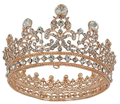 Healeved Barocke Strass Haarkrone Für Hochzeiten Elegante Tiara Mit Kristallen Leichte Und Bequeme Brautkopfbedeckung Für Unvergessliche Feiern Design
