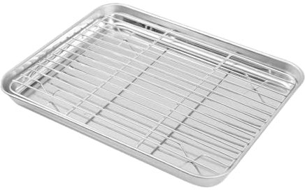 TOYANDONA Drain Baking Tray Cooling Rack and Baking Sheet Rack for Oven Cooking Includes Sheet Wire and Pan for Trays and Cake for Made of Material
