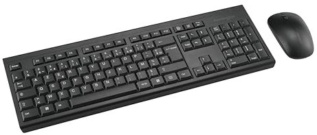 Kensington KM150 EQ Ensemble Clavier et Souris sans Fil pour Windows et MacOS, récepteur Nano USB 2,4 GHz, Clavier avec pavé numérique Pleine Grandeur, Souris à clic Silencieux 1200 DPI Noir K75562FR