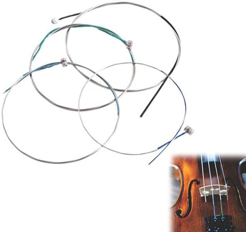 4/4 Violin Universal Saite, Violinen Stahlkern, Geigensaiten Saiten, Violine Fiddle String Saiten, Geigensaiten (E-A-D-G) Voller Satz, Vollständiger Saiten-Satz für Violine, Violin Saiten Set, 4PCS
